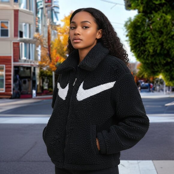Nike Shox Jackets & Blazers - NIKE Sherpa Swoosh Jacket